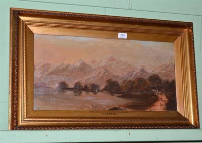 Lot 370 - J. Lesley ";Early morning on Loch Tulla"; some damage