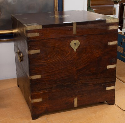 Lot 1358 - A 20th Century Brass Bound Hardwood...