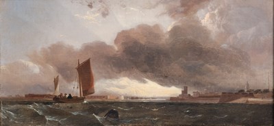 Lot 1019 - British School (19th Century) Fishing boat out...