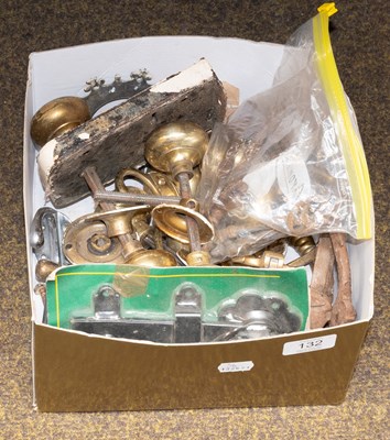 Lot 132 - A Box of Architectural Salvage, mainly brass...