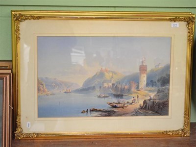 Lot 374 - A pair of 19th century lithographs lake scenes of Italy