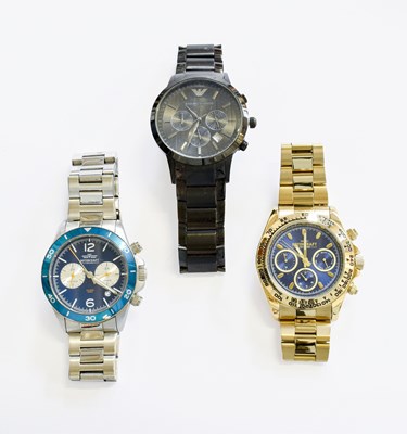 Lot 411 - A Emporio Armani Quartz Chronograph Wristwatch,...