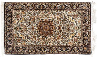 Lot 450 - Oriental Silk Rug, Modern The field of animals,...