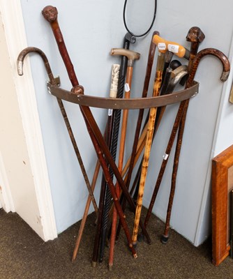Lot 62 - A Swordstick, with Japanese carved bone handle,...