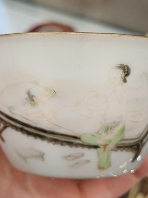 Lot 50 - A Chinese Porcelain Erotic Subject Bowl, late...
