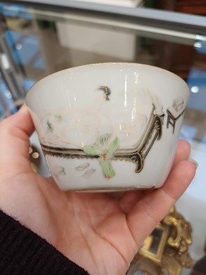 Lot 50 - A Chinese Porcelain Erotic Subject Bowl, late...