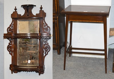 Lot 1385 - An Edwardian Satinwood Banded Mahogany Fold...