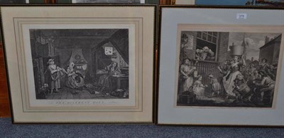 Lot 379 - Two Hogarth prints - The Distrest Poet, The Enraged Musician