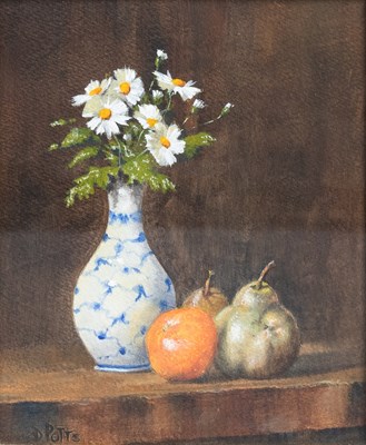 Lot 1015 - David Potts (20th Century) Still life with...