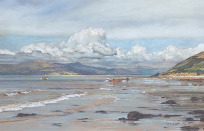 Lot 1007 - Roger Inman (1948-2016) Coastal view with...