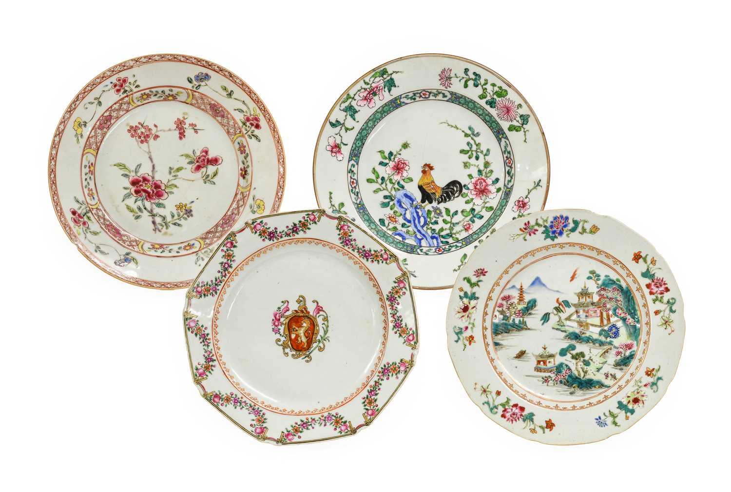 Lot 36 - A Chinese Armorial Porcelain Plate, Qianlong,...