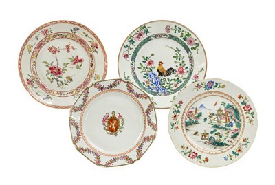 Lot 36 - A Chinese Armorial Porcelain Plate, Qianlong,...