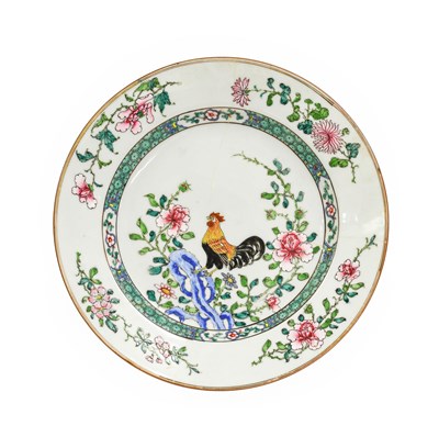 Lot 36 - A Chinese Armorial Porcelain Plate, Qianlong,...