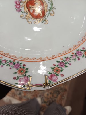 Lot 36 - A Chinese Armorial Porcelain Plate, Qianlong,...