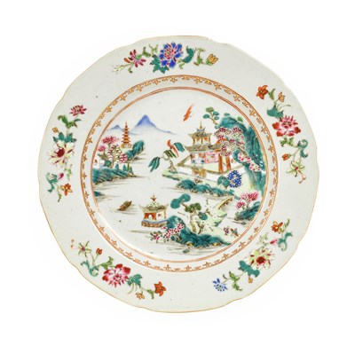 Lot 36 - A Chinese Armorial Porcelain Plate, Qianlong,...