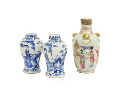 Lot 48 - A Cantonese Porcelain Vase, 19th century, of...