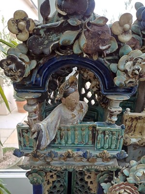 Lot 54 - A Chinese Architectural Tile Panel, in Ming...