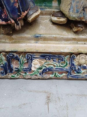 Lot 54 - A Chinese Architectural Tile Panel, in Ming...