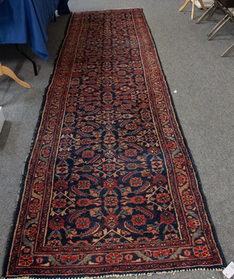 Lot 1293 - Feraghan Runner, the indigo Herati field...