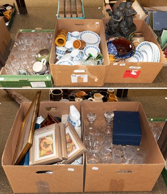 Lot 184 - Five Boxes of Mixed Ceramics and Glass,...