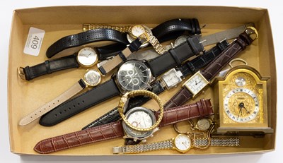 Lot 409 - A Lady's Plated Wristwatch with attached 9...