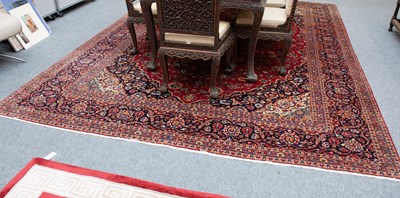 Lot 1310 - Kashan Carpet, the raspberry field of...