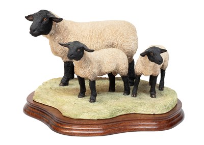 Lot 48 - Border Fine Arts 'Suffolk Ewe & Lambs', model...