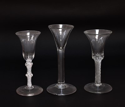 Lot 3 - A Wine Glass, 18th century, with trumpet...
