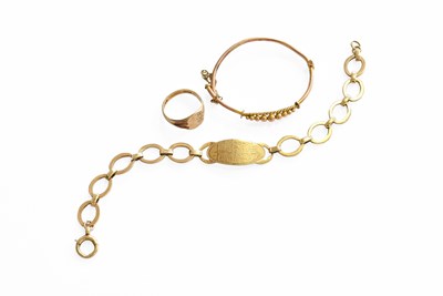Lot 314 - An Identity Bracelet, stamped '9CT', length...