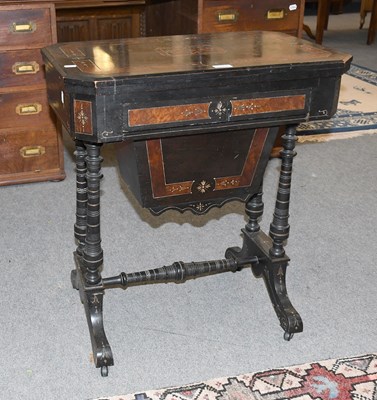 Lot 1358 - A Victorian Stained and Burr Walnut Fold-Over...