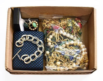 Lot 341 - A Jade Ring, stamped '9CT', finger size L; A...