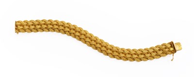 Lot 368 - An 18 Carat Gold Woven Bracelet, length 19cm