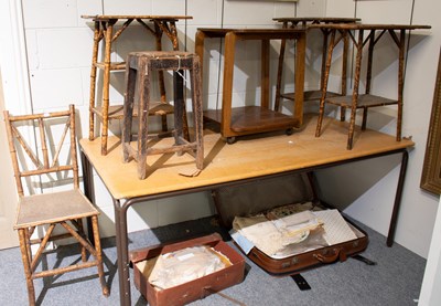 Lot 1361 - A Group of Aesthetic Period Faux Bamboo...