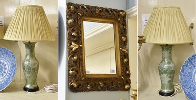 Lot 180 - A Florentine Style Mirror, and a pair of...