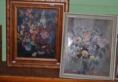 Lot 401 - Marjory Whittington 'Still Life' and George Cape still life, oil on board (2)