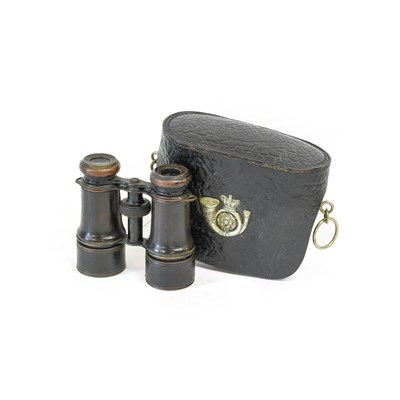 Lot 192 - A Victorian Black Patent Leather Binoculars...