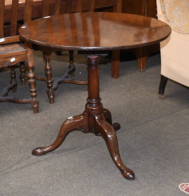 Lot 1419 - A George III Mahogany Tilt-top Tripod Table,...