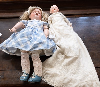 Lot 1169 - JD Kestner Bisque Socket Head Doll '249' with...