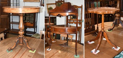 Lot 1458 - A Nest of 20th Century Inlaid Mahogany Spindle...