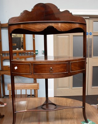 Lot 1459 - A George III Mahogany Corner Washstand,...