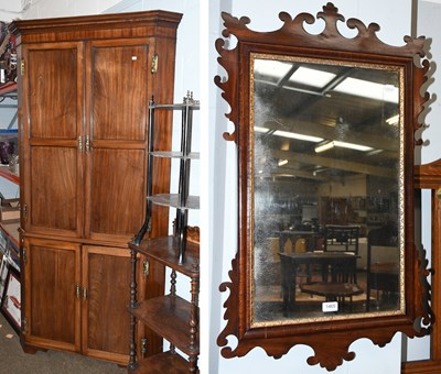 Lot 1465 - A George III Mahogany Free Standing Corner...