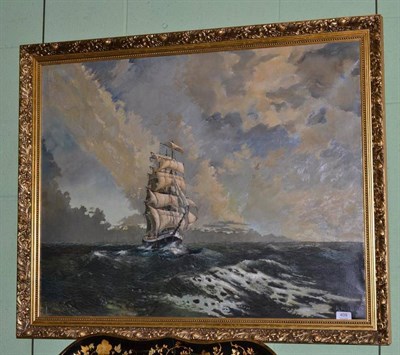 Lot 409 - R Furnis sailing ship on the high seas