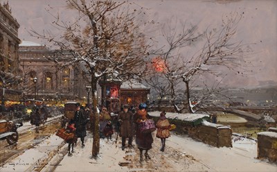 Lot Eugène Galien-Laloue (1854-1941) French "Quai...
