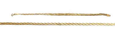 Lot 293 - A 9 Carat Tri-Colour Gold Necklace and...