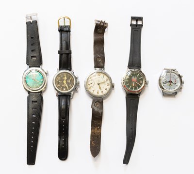 Lot 370 - Five Russian Wristwatches
