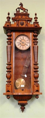 Lot 420 - A walnut cased Vienna wall clock