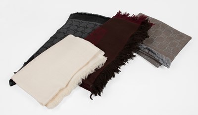 Lot 1066 - Four Gucci Scarfs, including A Gucci Wool and...