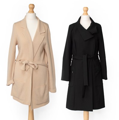 Lot 1073 - An Amanda Wakeley Black Coat, with two...