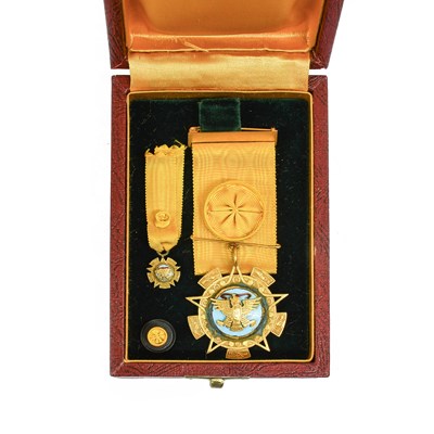 Lot 39 - A Mexican Order of the Aztec Eagle, in gilt...