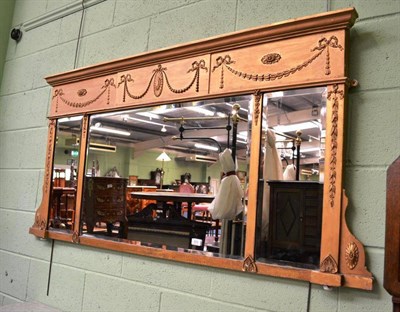 Lot 433 - A gilt framed overmantel wall mirror